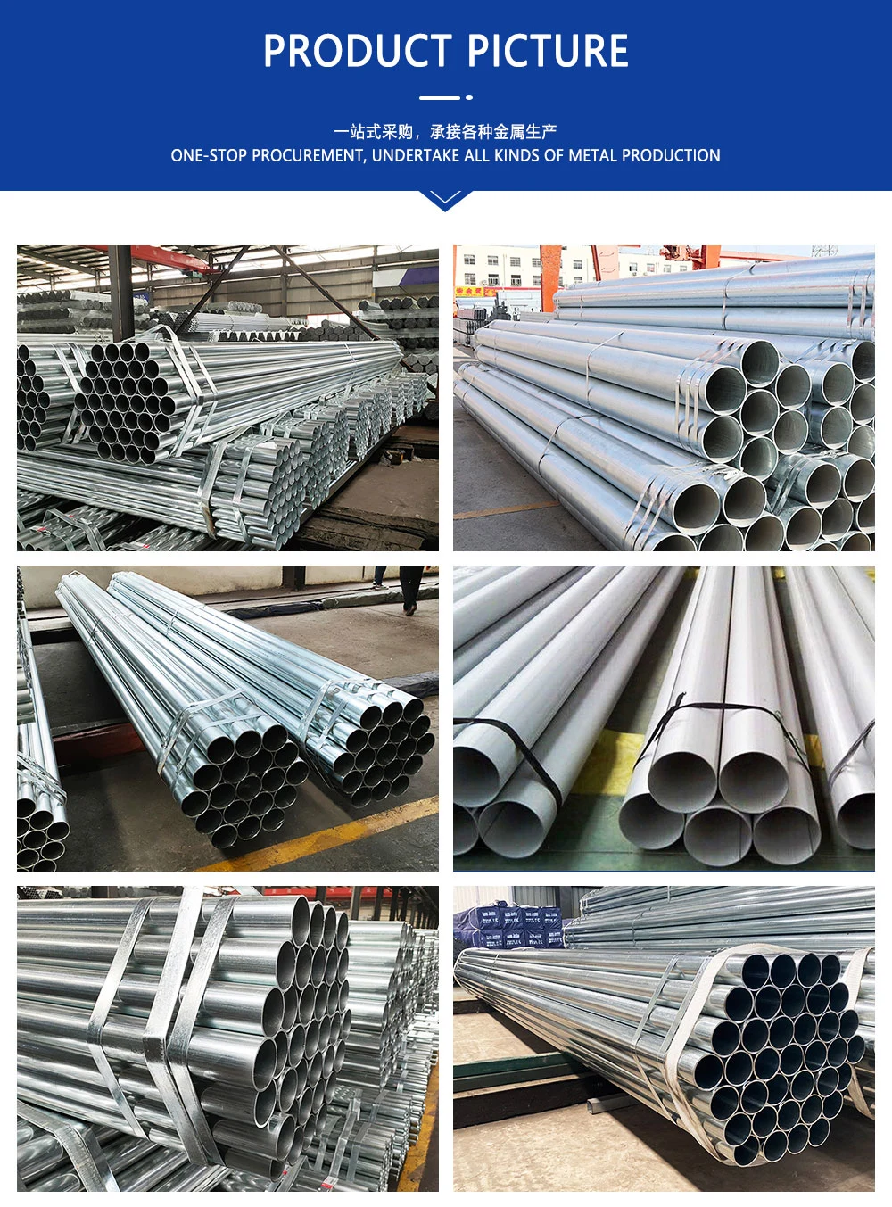 Best Selling 1 Inch 2 Inch 3 Inch Galvanized Steel Pipe Zinc Coated Steel Pipe